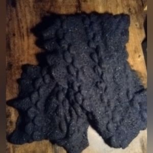 Betsey Johnson black shimmery infinity scarf